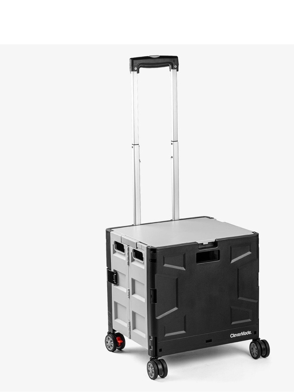 CleverMade Rolling Storage Crate in Black & Gray